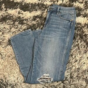 White House black market high-rise straight leg jeans cropped